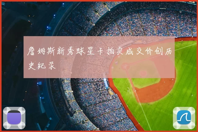 詹姆斯新秀球星卡拍卖成交价创历史纪录